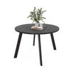 TISCH Schwarze Beine, MDF Tischplatte, Grigia Pietra - Schwarz, Holzwerkstoff (100/100/76cm) - Idohome