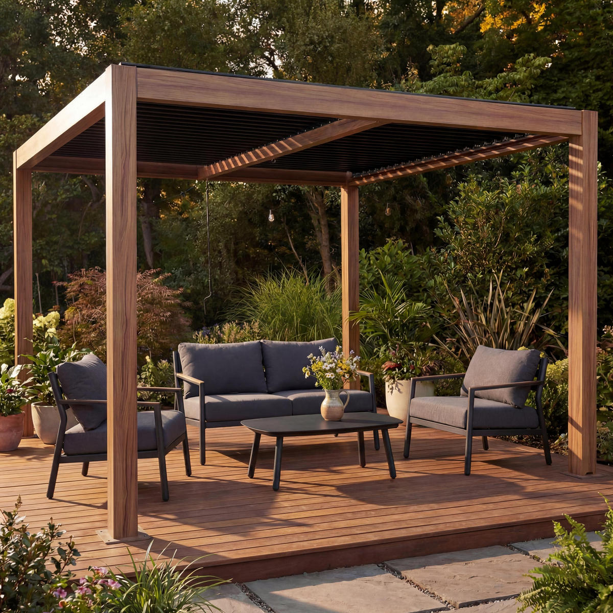 PERGOLA Braun - Braun, Metall (400/220/300cm) - MCW