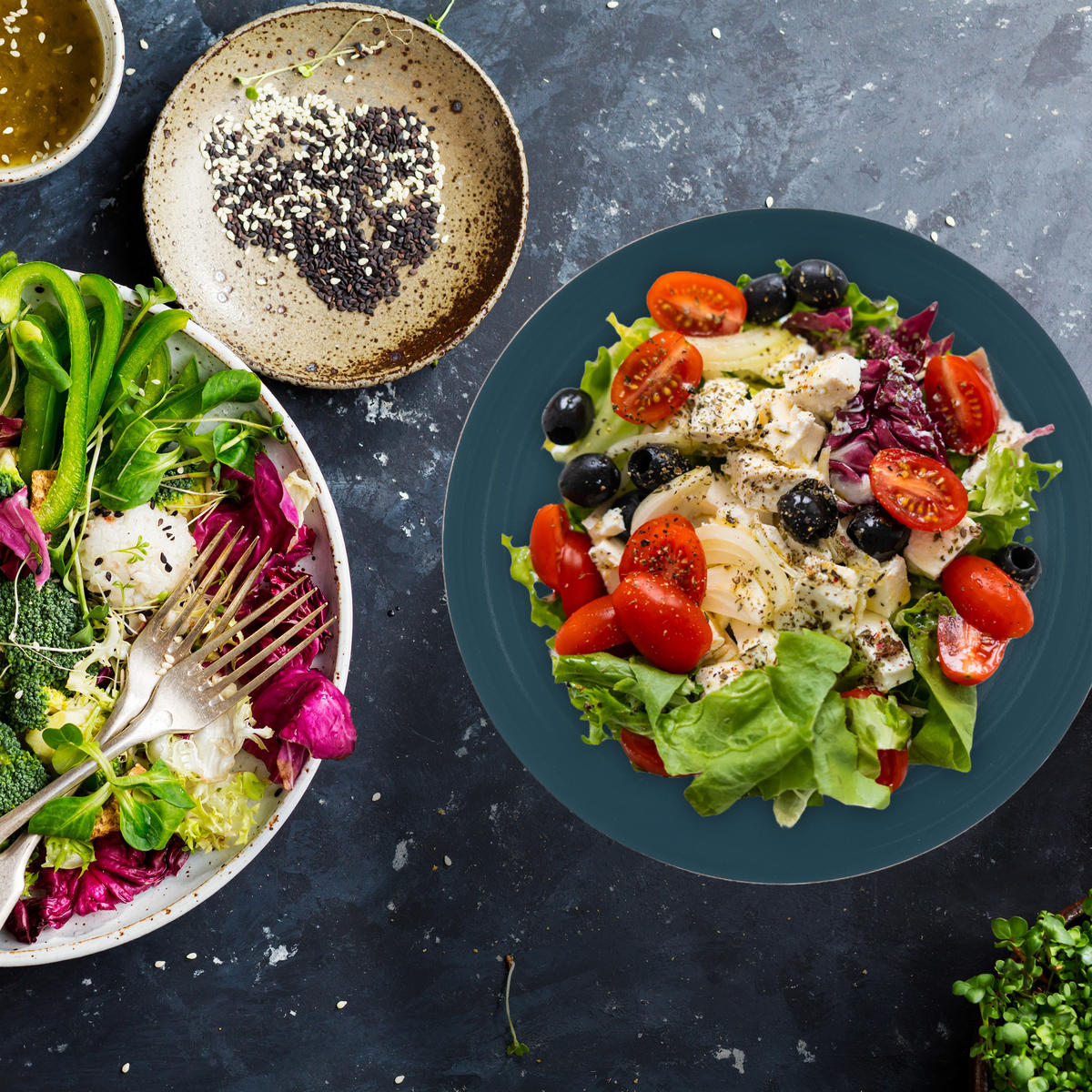 SALATSCHÜSSEL - Multicolor, Metall (15/15/8.5cm) - Relaxdays