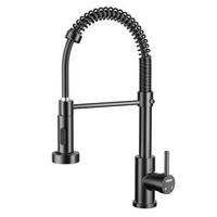 KÜCHENARMATUR mit Ausziehbrause 360° drehbar Schwarz - Schwarz, Metall (26/7.1/42cm)