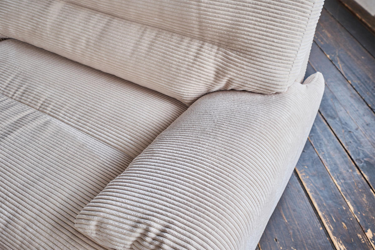 SOFA CINE Braun Cord - Dunkelbraun/Schwarz, Kunststoff/Textil (284/84/106cm) - KAWOLA