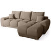 ECKSOFA Nubes mit Schlaffunktion Braun - Silberfarben/Braun, Kunststoff/Textil (290/180cm) - Bromarkt
