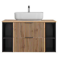 WASCHTISCH Xanten-56 - Braun, Holzwerkstoff (101/73/47cm) - Lomado