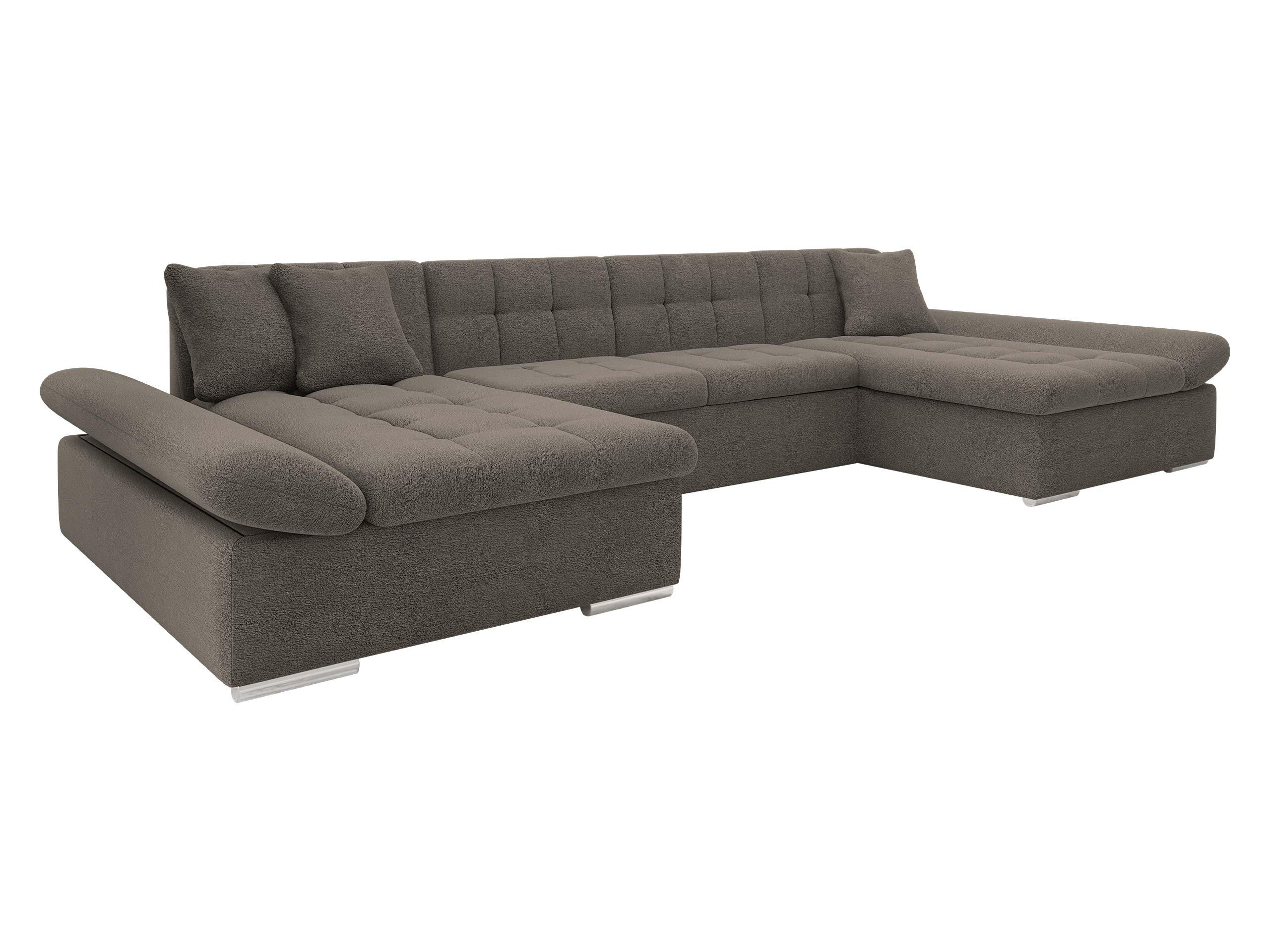 WOHNLANDSCHAFTEN Alia - Hellbraun, Holz/Textil (360/75/160cm) - MIRJAN24