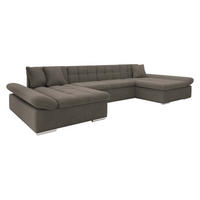 WOHNLANDSCHAFTEN Alia - Hellbraun, Holz/Textil (360/75/160cm) - MIRJAN24