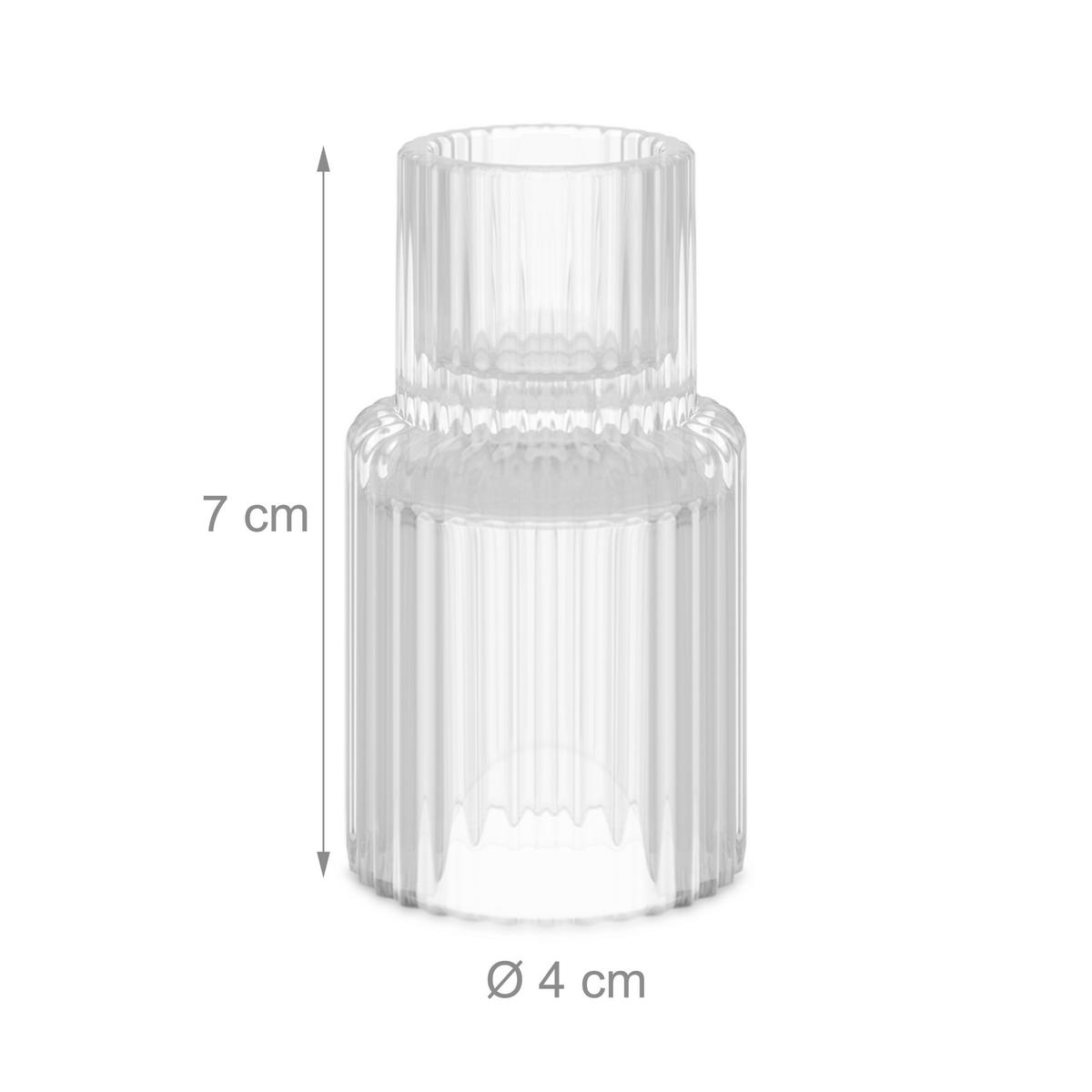 20XSVIETNIKY - priehľadné, sklo (4/7/4cm) - Relaxdays