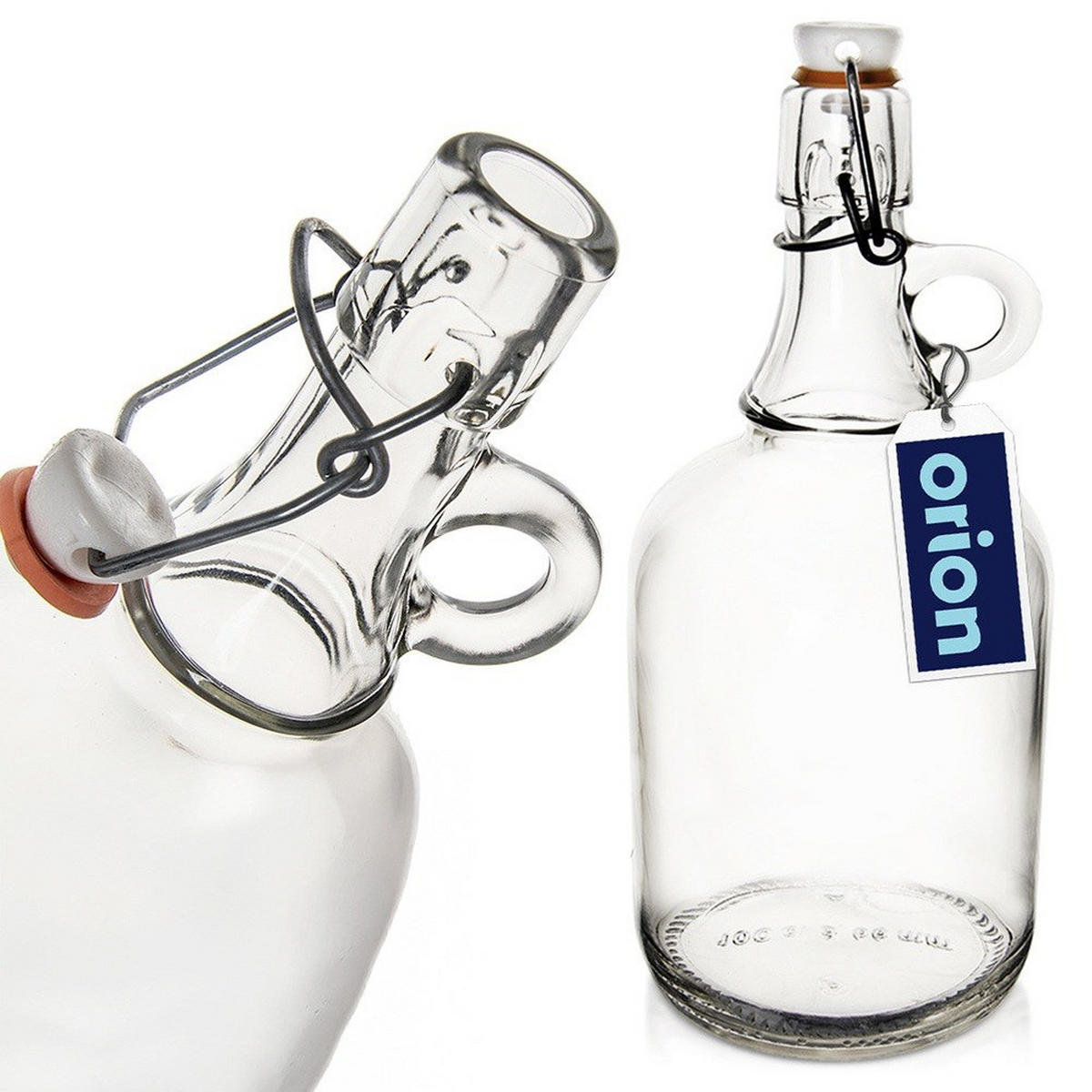 GLASFLASCHE Tragegriff 500 ml Transparent - Transparent, Glas (8.5/21/8.5cm) - Orion 