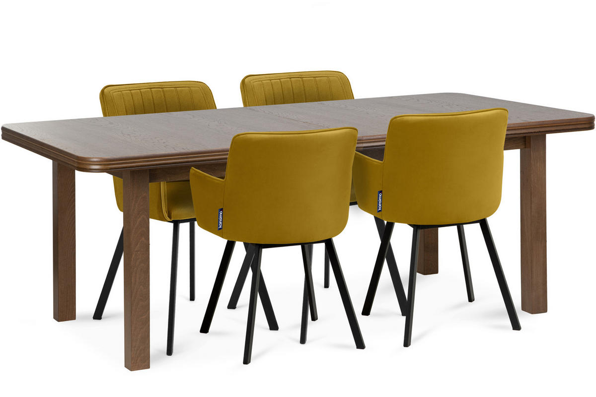 ESSTISCH COSPE ausziehbar bis 300cm, Eiche lefkas - Eichefarben, Holz (200/77/100cm) - KONSIMO®