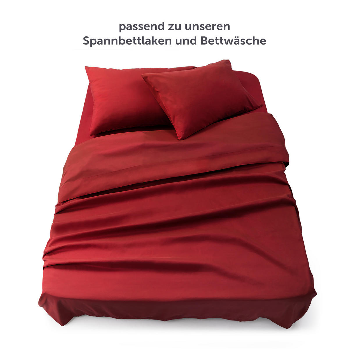 BETTTUCH ohne Gummi 220/275 cm, in Dunkelrot - Dunkelrot, Textil (275/220cm) - Blumtal
