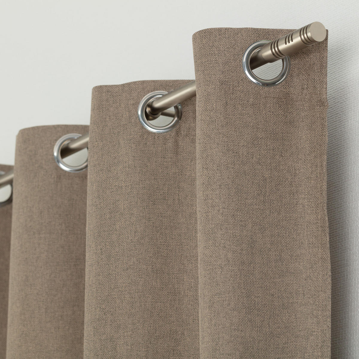 FERTIGVORHANG mit Ösen 140x280cm - Beige, Textil (140/280cm) - Dekoria