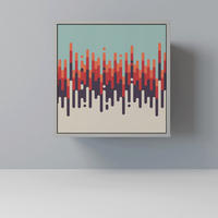 SIDEBOARD CHROMA CONTOURS, Grau, 57,5x42x57,5 cm, Ohne Füße - Multicolor/Grau, Holzwerkstoff (57.5/57.5/42cm) - SpaceRebels