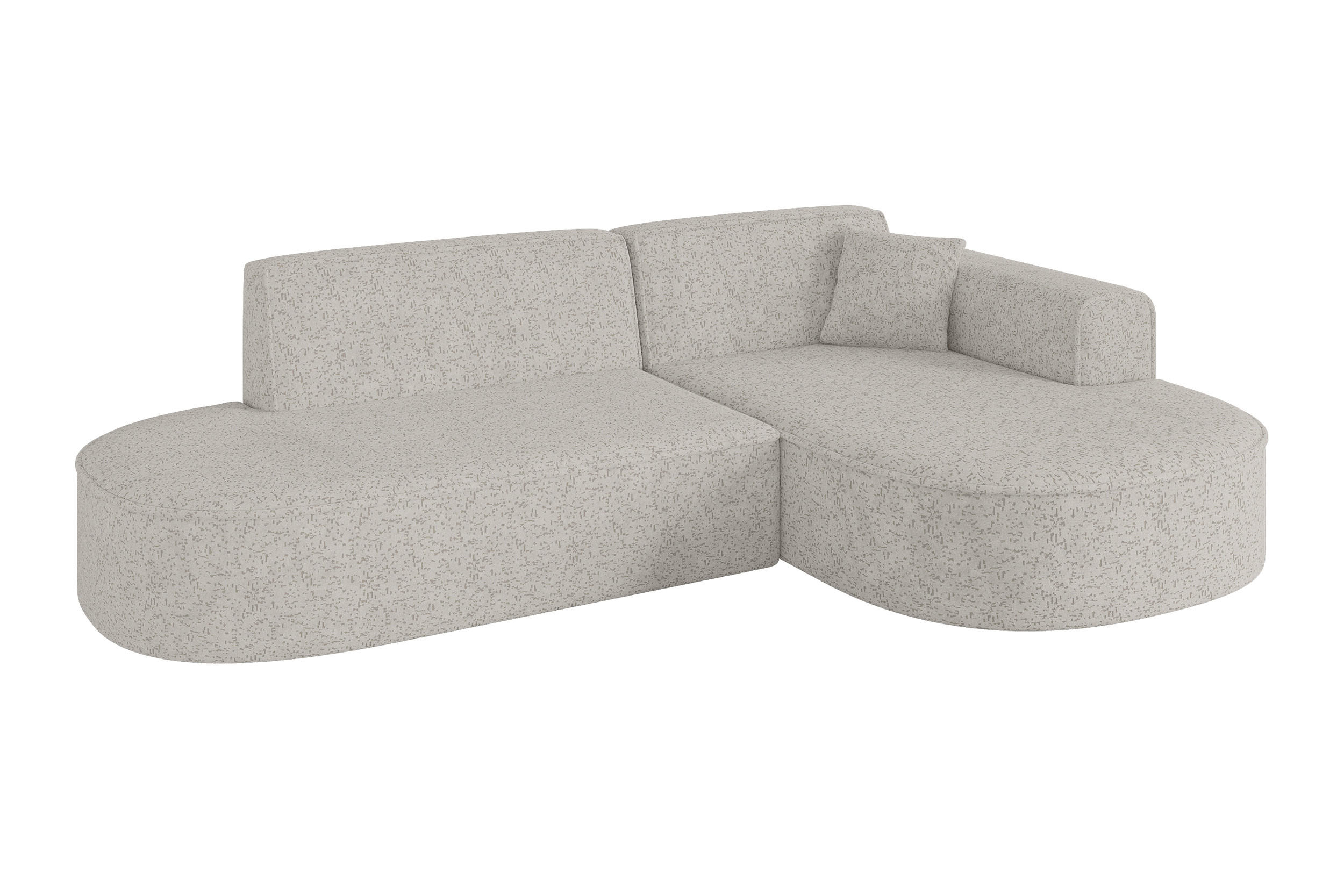 ALTDECOR ROHOVÁ SEDACÍ SOUPRAVA s otomanem vpravo MARI-L1 – 243 × 171 × 79 cm, světle šedá, Tissu