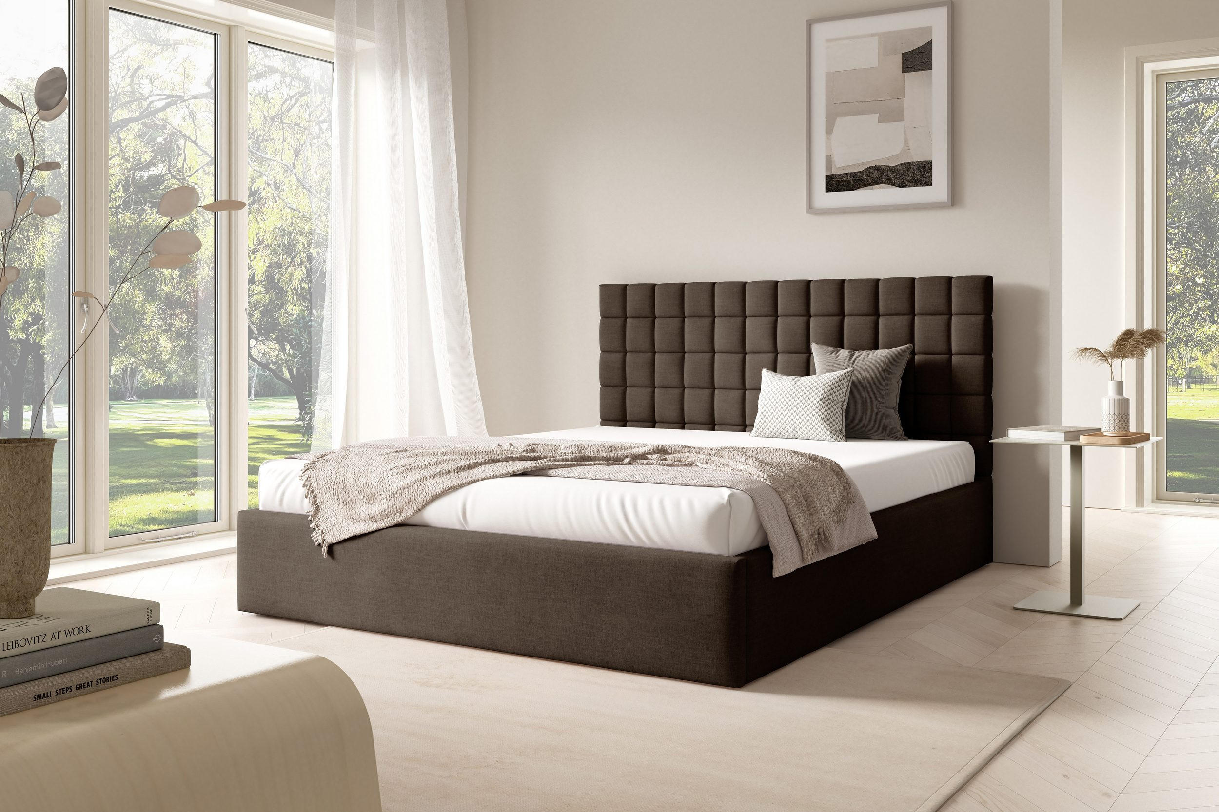 POLSTERBETT BEZA III - Braun - Braun, Holz/Textil (160/200cm) - AN-Moebel 4u