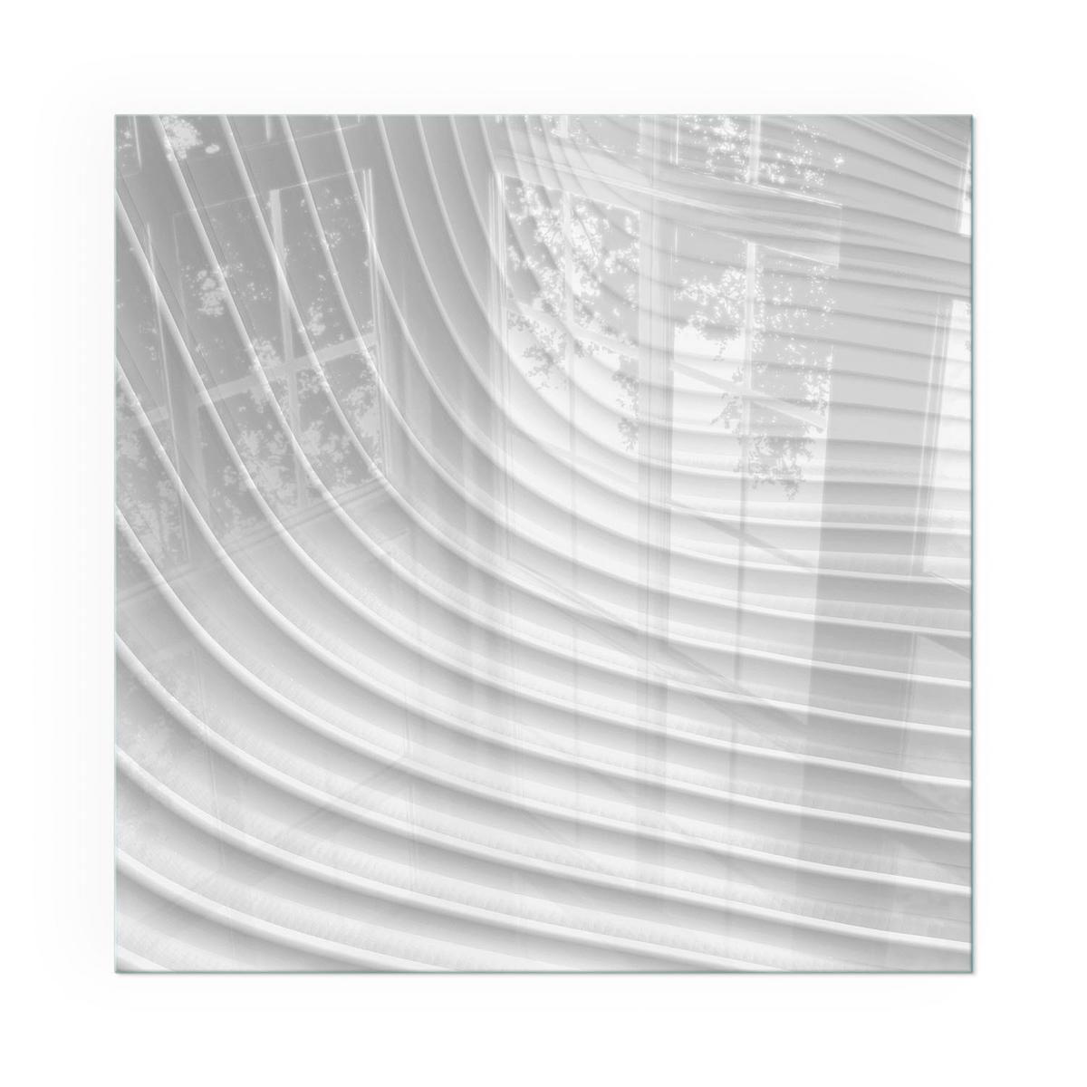 GLASPLATTE für Kamin 50x50 cm - Weiß, Glas (50/50/0.4cm) - TULUP