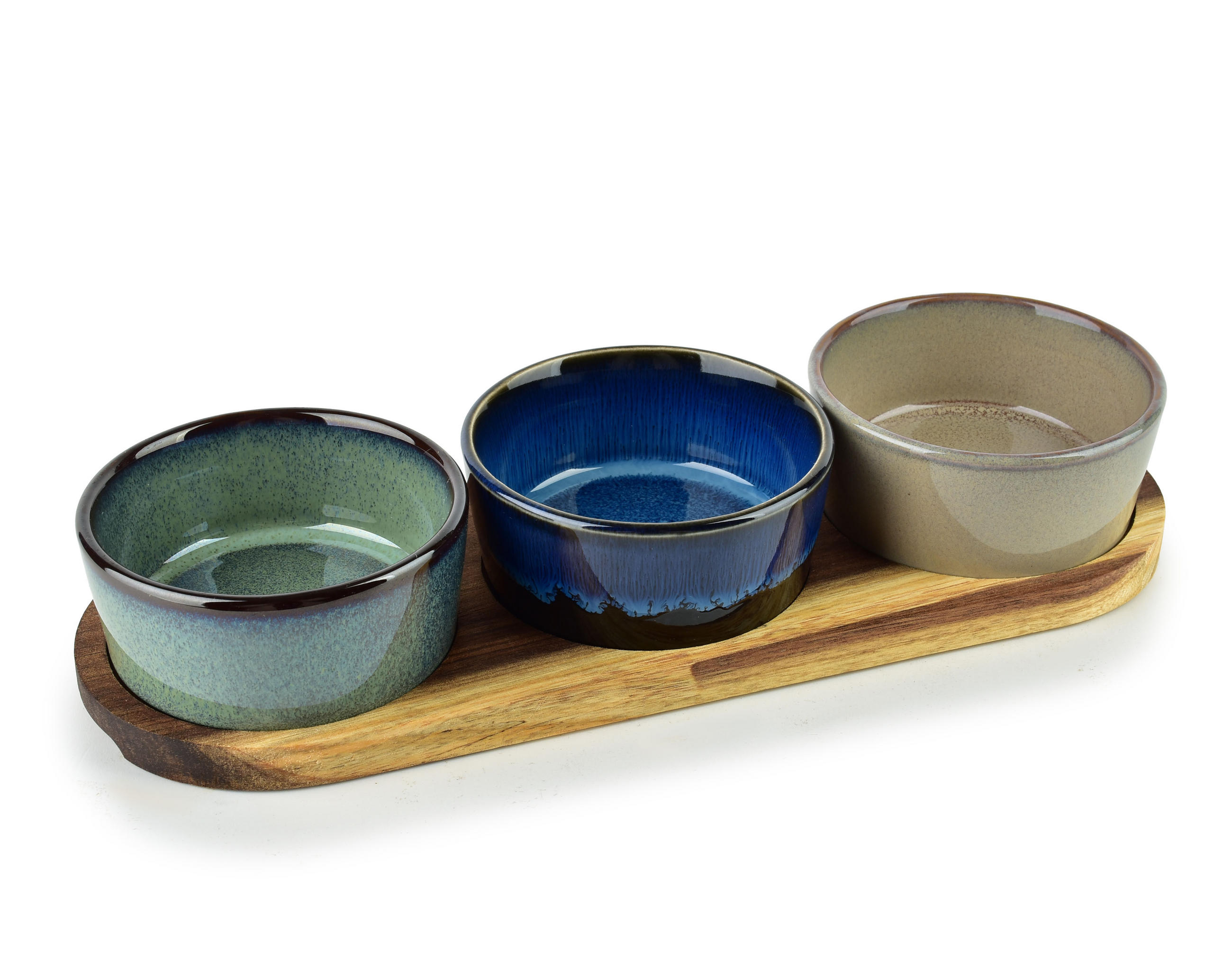 SERVIERSCHALEN Modern Kitchen Blau 28/9.5/5.5 cm Porzellan - Blau, Keramik (10/5.5/28cm) - Mondex