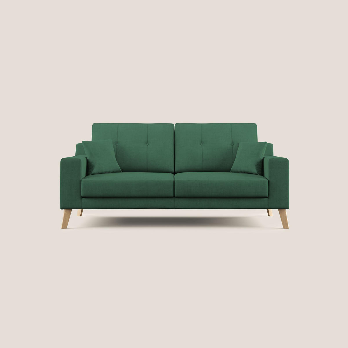 LINEARSOFA Danish - Grün, Textil (166/95/91cm) - Divani.store