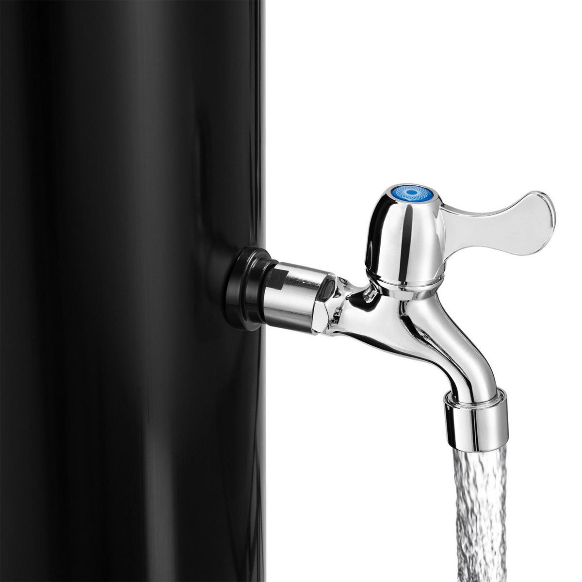 SOLARDUSCHE Victoria 35 Liter - Schwarz, Kunststoff (19.5/217/217cm) - Juskys