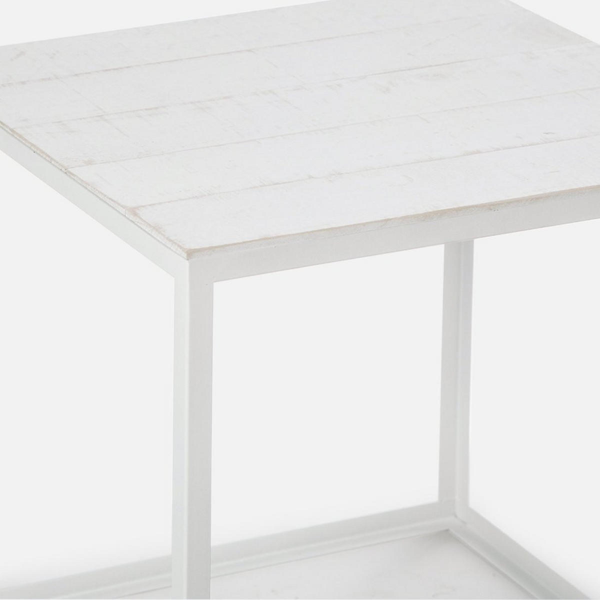 BEISTELLTISCH Brena Weiß 52 cm x 50 cm - Weiß, Holz (52/52/50cm)