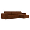 ECKSOFA Rechts Samt Stoff Orange - Rot/Terra cotta, Kunststoff/Textil (314/167cm) - Makamii