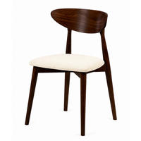 STUHL Ryga 48 x 45 x 80 cm, aus Holz mit gepolsterter Sitzfläche, kaschmir, nuss warmia - Kaschmir/Dunkelbraun, Metall (48/80/45cm) - Margaret Hadas24