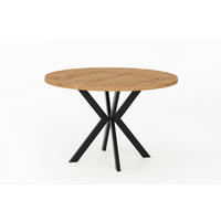 ESSTISCHE EDEN - Wildeiche/Schwarz, Holzwerkstoff (120/120/76cm) - Meblini