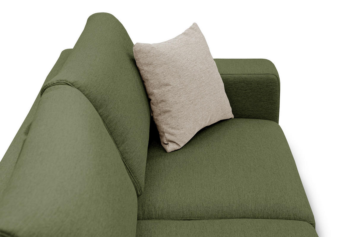 ECKSOFA OTTO 5-Sitzer, grün - Grün, Holzwerkstoff/Textil (219/279cm) - Courtois Laville