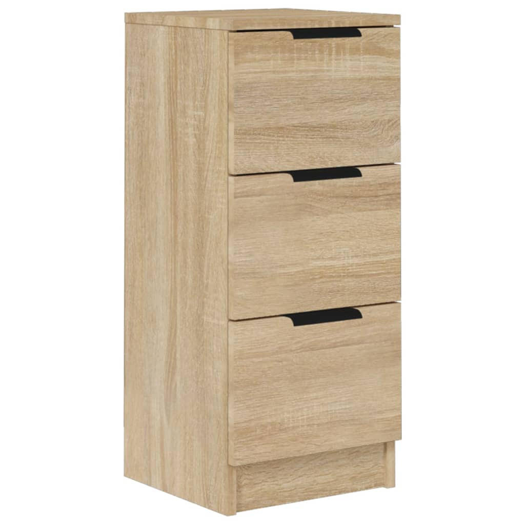 SIDEBOARDS mit 3 Schubladen 30/30/70 cm aus Holzwerkstoff Sonoma-Eiche Dekor - Sonoma Eiche, Holz (30/70/30cm) - vidaXL
