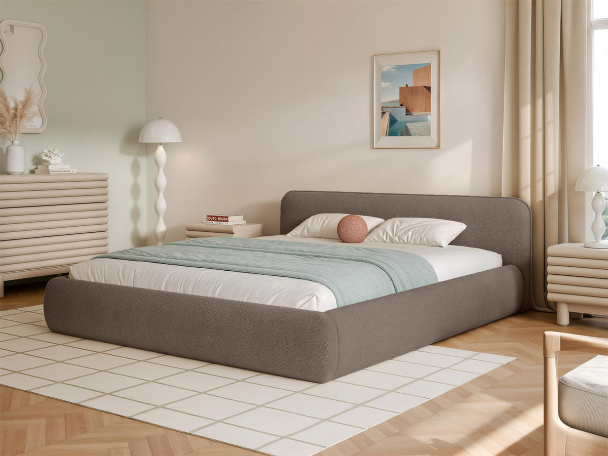 POLSTERBETT Taftan 160x200 cm, Braun - Braun, Textil (200/160cm) - Fedve