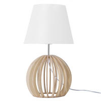 TISCHLAMPE Samo 22/22/41 cm - Weiß, Holzwerkstoff (22/22/41cm) - Beliani