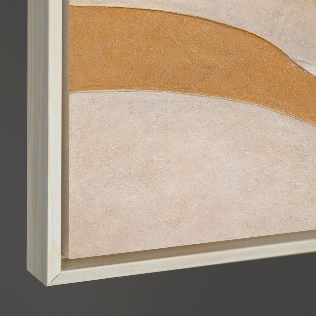 GEMÄLDE Wärmestrom Schattenfugenrahmen Beige 140x70 cm - Beige, Holz (140/70cm) - YS-art gallery