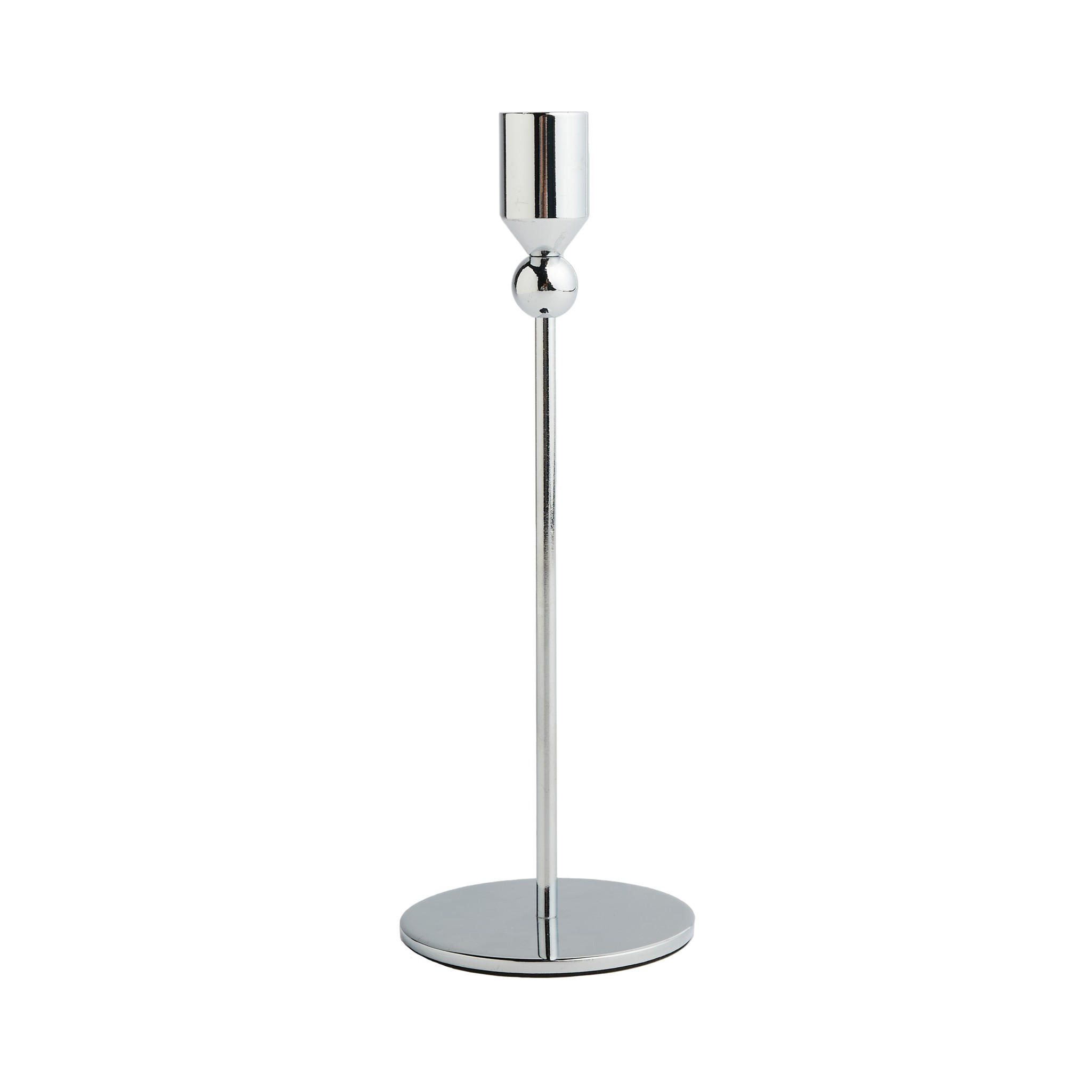KERZENSTÄNDER Concepto - Silberfarben, Metall (8/21.5/8cm) - home&you