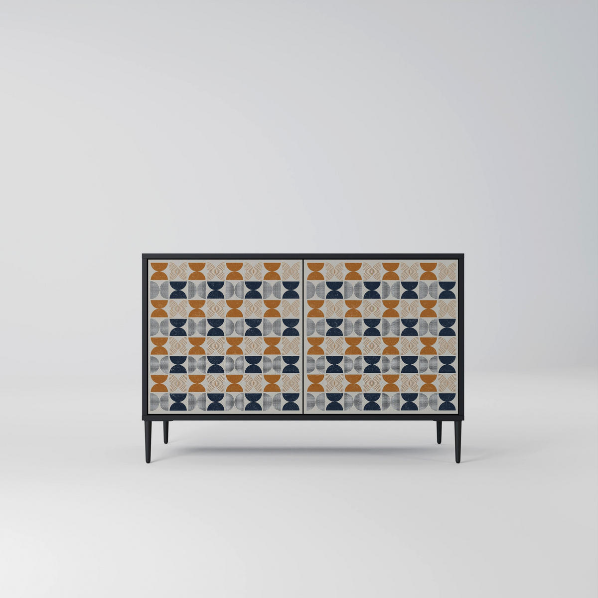 SIDEBOARD REFLECTION RANGE, Eicheneffekt, 111x42x77,5 cm, 2 Türen - Eichefarben/Buchefarben, Holzwerkstoff/Buchenholz (111/77.5/42cm) - SpaceRebels