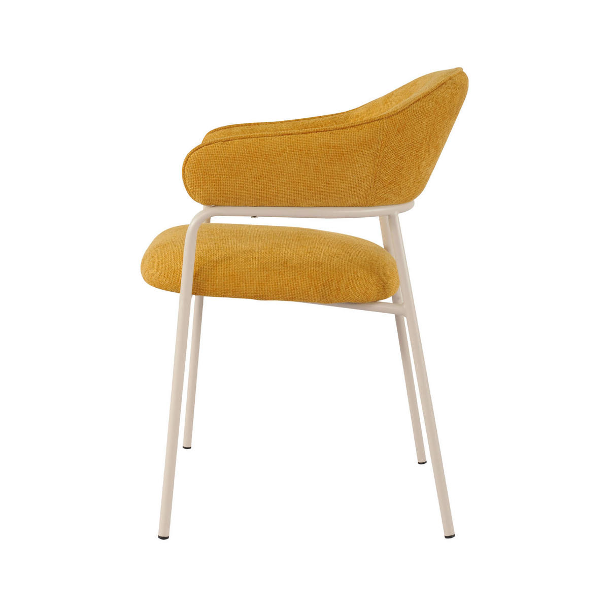 STÜHLE 2er Set Gelb Weiß 56,5/57/82,5 cm - Gelb, Textil (56.5/82.5/57cm) - Mobili Rebecca