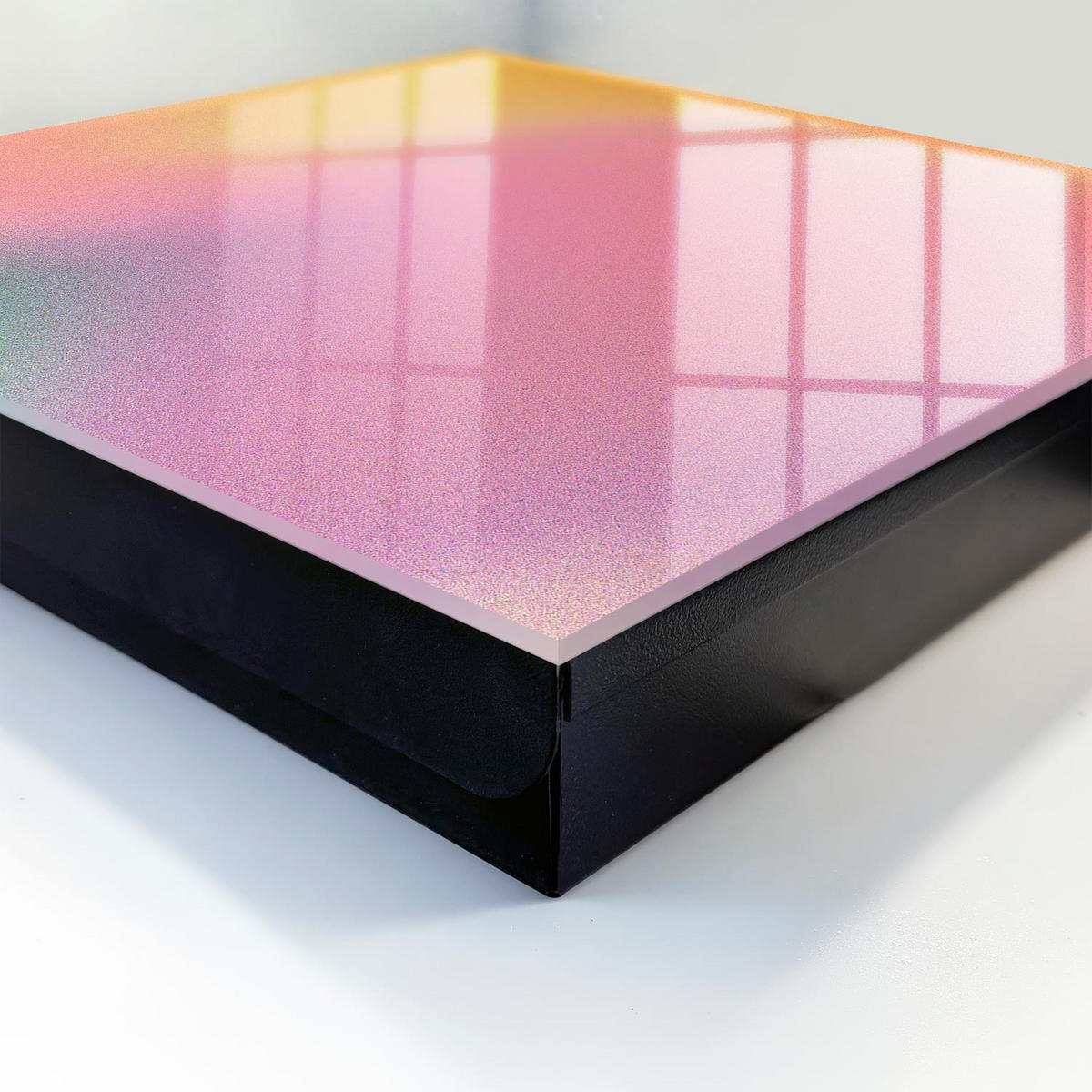 SCHLÜSSELBOX Schwarz 30x30 cm- Türöffnung nach rechts - Farbverlauf - Pink, Metall (30/30/5cm) - TULUP