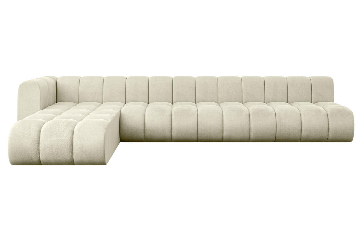 ECKSOFA modulares Sofa Darnel-L3 - 387x177x70 cm Beige - Beige, Holzwerkstoff/Textil (387/177cm) - ALTDECOR