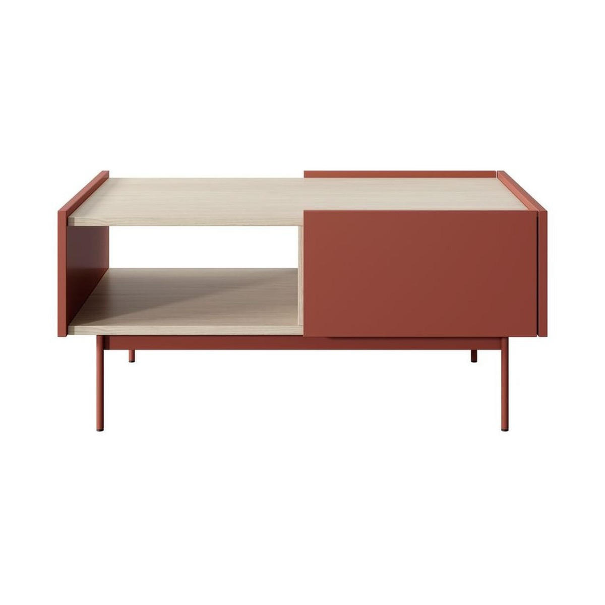 COUCHTISCH – 97 x 65 x 45 cm – COLOR – Rot - Rot, Holzwerkstoff (65/97/45cm) - hi-markt