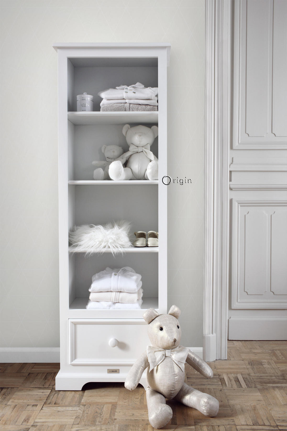 TAPETE grafische Dreiecke 53 cm x 10.05 m - Weiß, Papier (53/1000cm) - Origin Wallcoverings