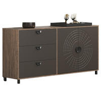 SIDEBOARD Bronze und Rostoptik 176 cm, Kommode mit Soft-Close - Rostfarben/Schwarz, Holzwerkstoff/Metall (176/86/42cm) - Top.Furn