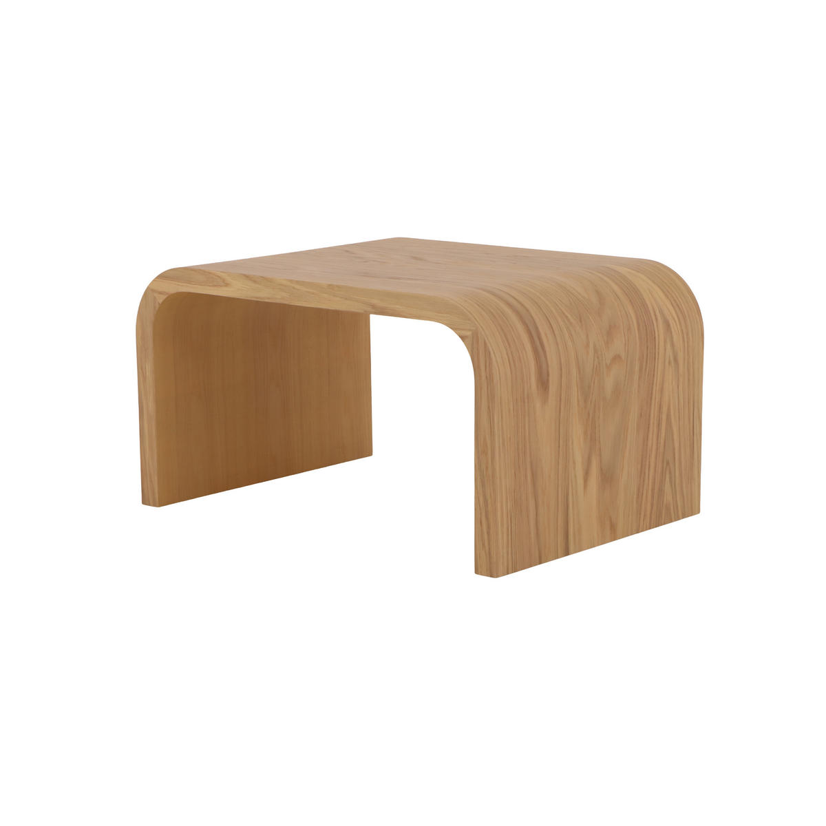 COUCHTISCH Celeste, Natur Massiveiche + beiger Stoff - Beige, Holz (44/137/41.5cm) - WOODEK