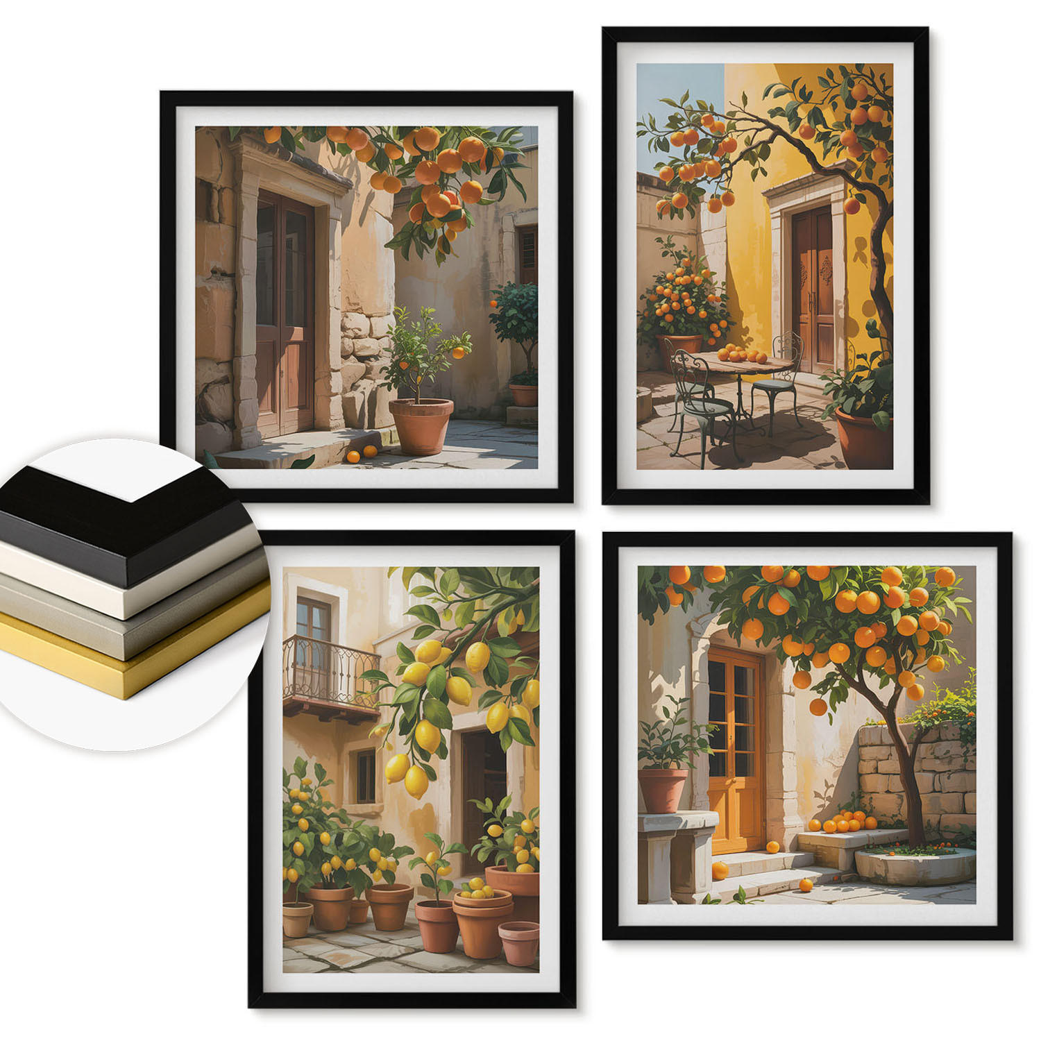 ArtPrintCave Wandbilder Schwarz 50x50 cm