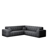 ECKSOFA Corner NIMES Stoff Perfect Harmony Dunkelgrau - Dunkelgrau, Holz (246/246cm) - Kaiser Möbel