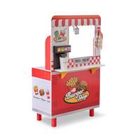 BURGERLADEN Spielset Flip & Fry, Rot, 96cm - Rot, Holzwerkstoff (40/96/59cm) - Teamson Kids