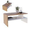 COUCHTISCH Holzwerkstoff rechteckig stabil Nussbaumfarben 50/45/93cm - Nussbaumfarben/Weiß, Holzwerkstoff (50/93/45cm) - CraftPAK