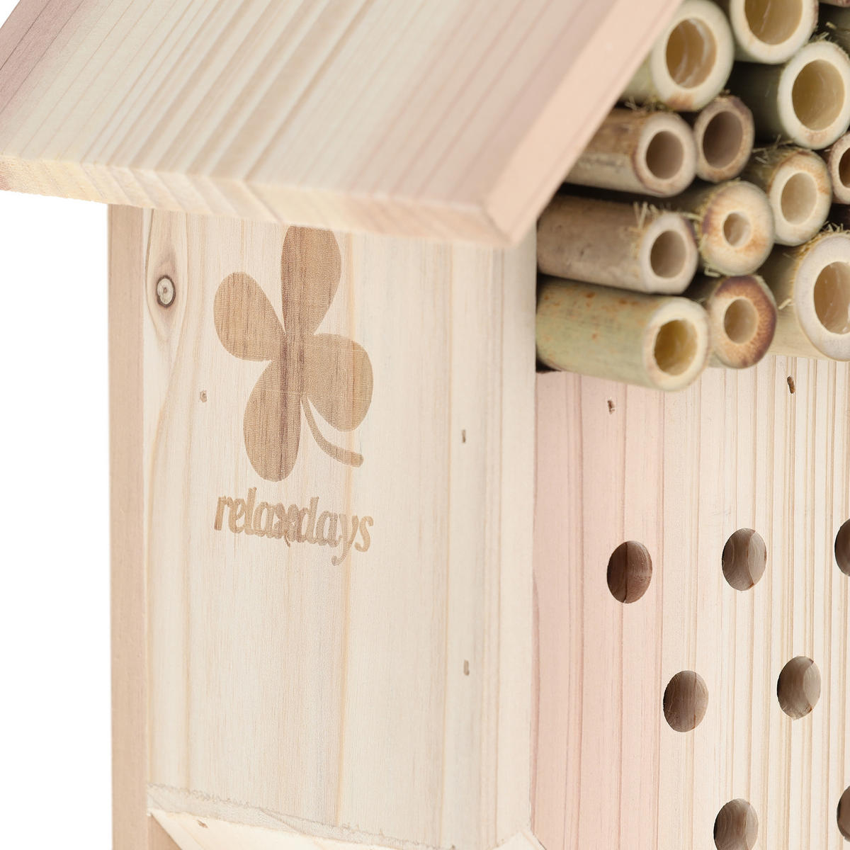 INSEKTENHOTEL - Hellbraun, Holz (19/27/12.5cm) - Relaxdays