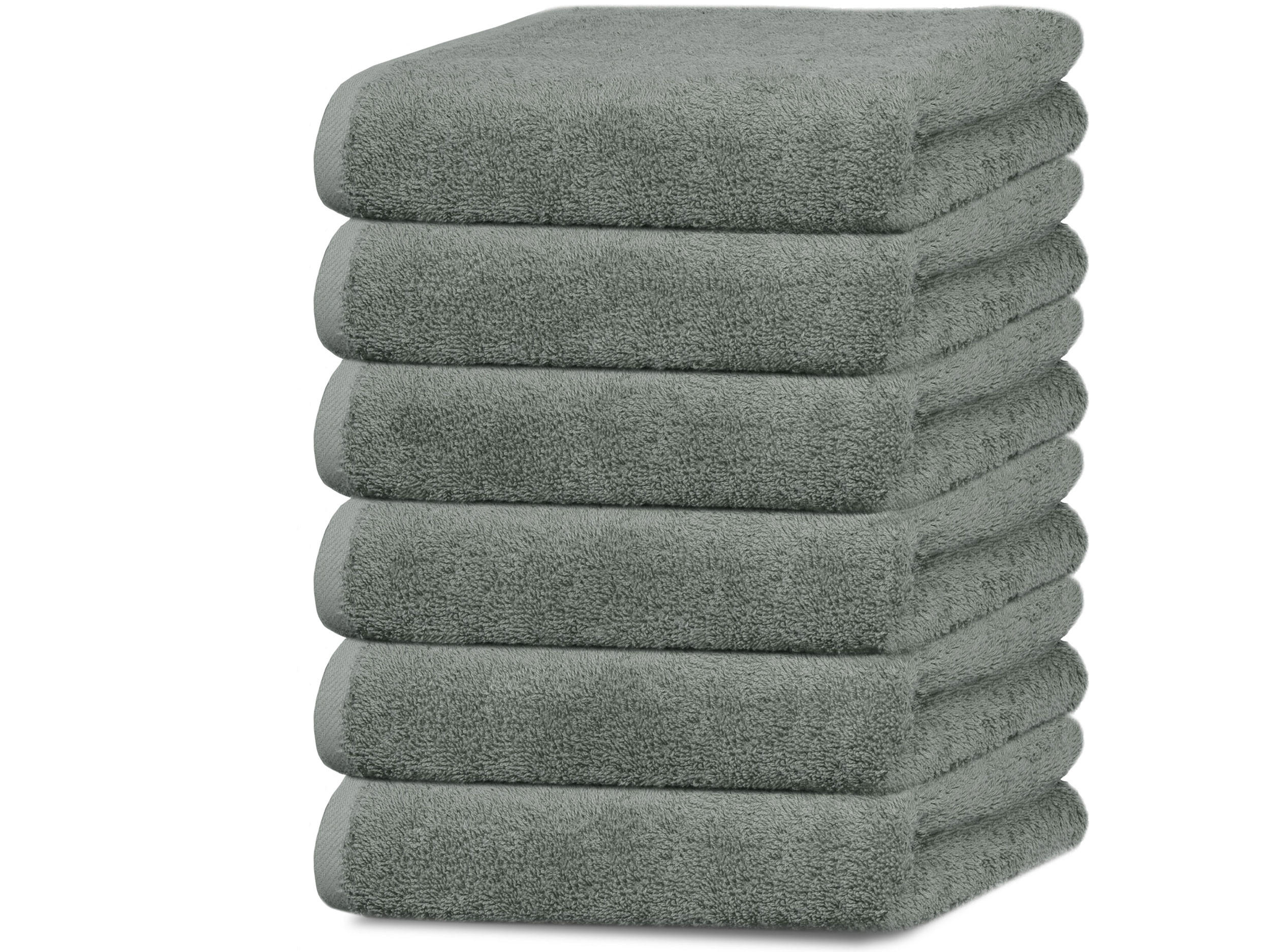 HANDTÜCHER, 6er-Set, 50x100 cm, 100% Baumwolle, Grau - Hellgrau, Textil (50/100cm) - Zollner