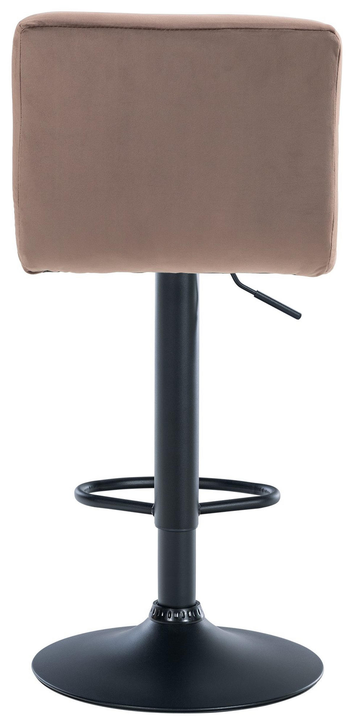 BARHOCKER BRISBAN Braun Samt Schwarz - Braun, Textil/Metall (46/94/47cm) - DELUKE