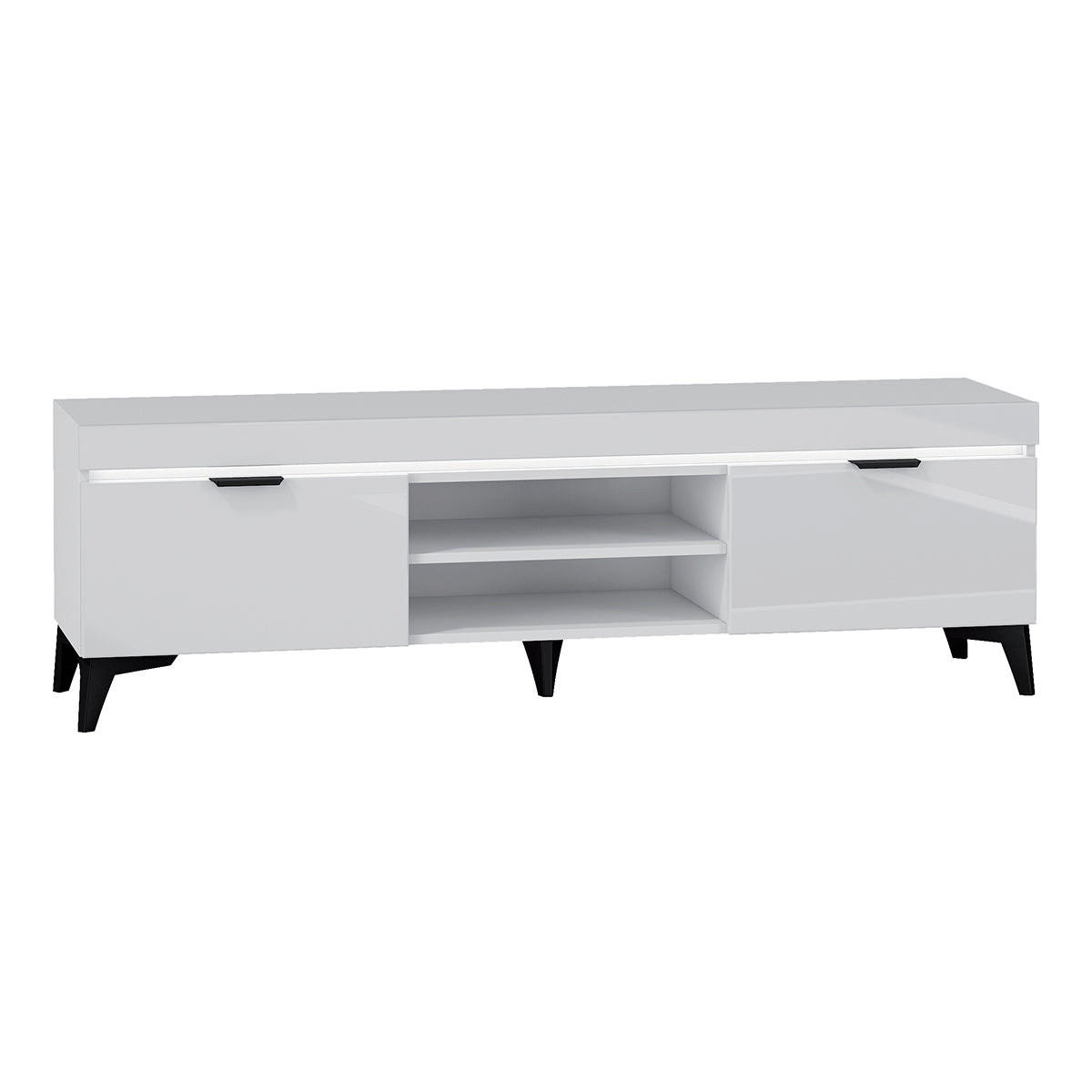 TV STOLÍK Ruben Biela - biela, kompozitné drevo (157/48/40cm) - Petits-meubles