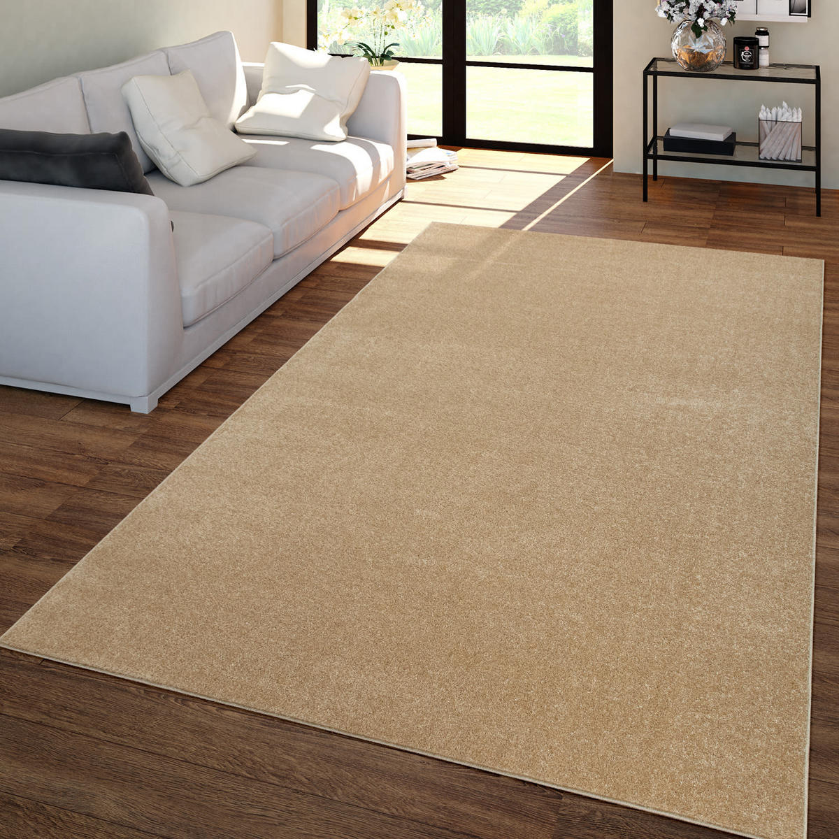 FLACHWEBETEPPICH Goldfarben 60 x 100 cm - Goldfarben, Kunststoff (60/100cm) - TT Home