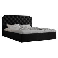 POLSTERBETT Tybilla 140/200 cm in Schwarz – mit Bettkasten und luxuriösem Stil - Schwarz, Holz/Holzwerkstoff (140/200cm) - AX Living