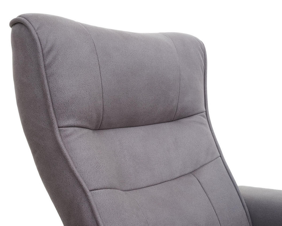 RELAXSESSEL MIT HOCKER Hellgrau - Hellgrau, Textil (85/104/117cm) - MCA